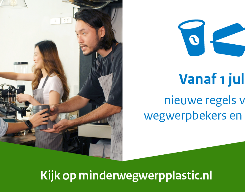 Single-use plastics (SUP) wetgeving: vind meer informatie op minderwegwerpplastics.nl