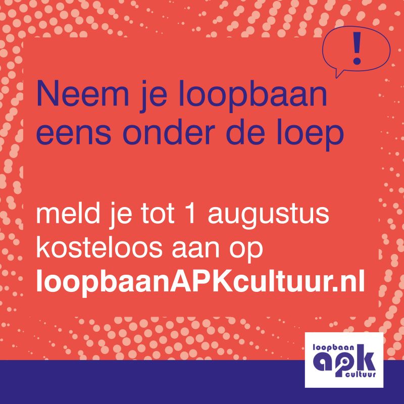 Tot 1 augustus nog kosteloos beschikbaar: de Loopbaan-APK!