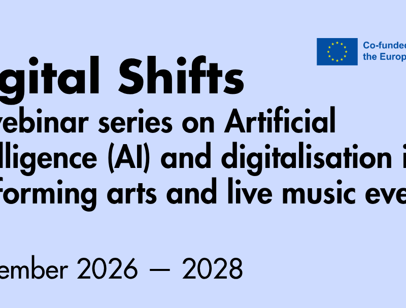 Europese webinarreeks over AI en digitalisering in de livemuzieksector
